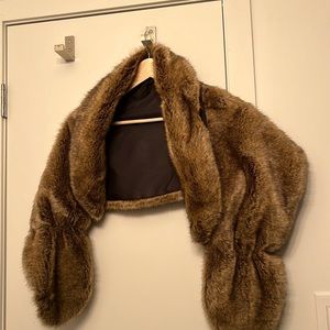 Faux fur shawl